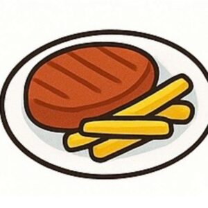 PLAT CHAUD AVEC FRITES